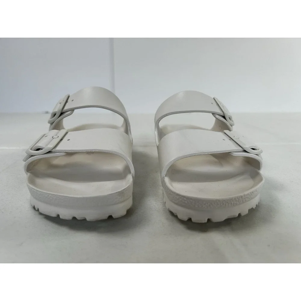 Birkenstock Arizona Essentials EVA Two-Strap Sandals Ivory Men's 10 Ladies 8
